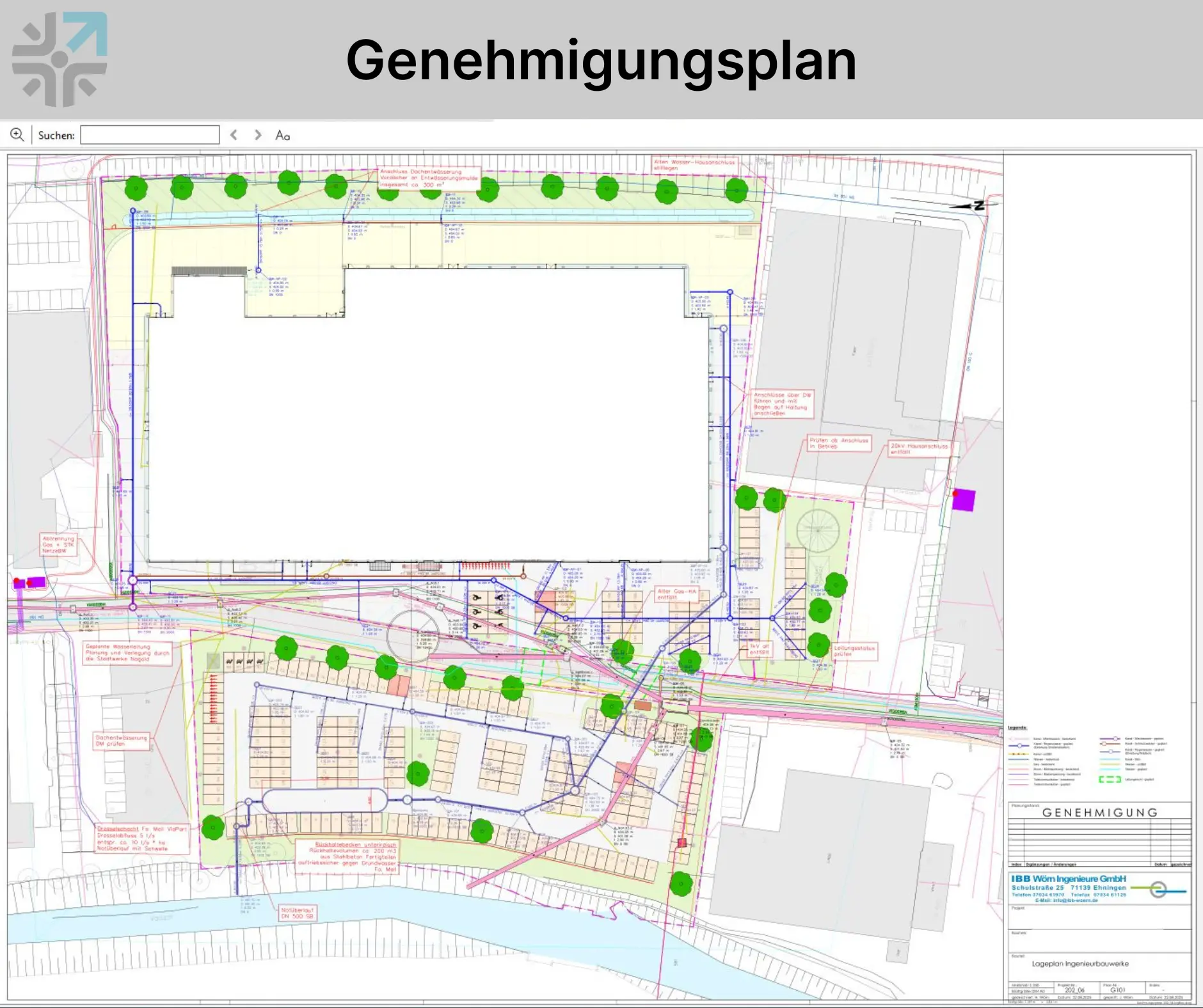 Case Study IBB Wörn Ingenieure – Oberflächenentwässerung Baufach-Centrum