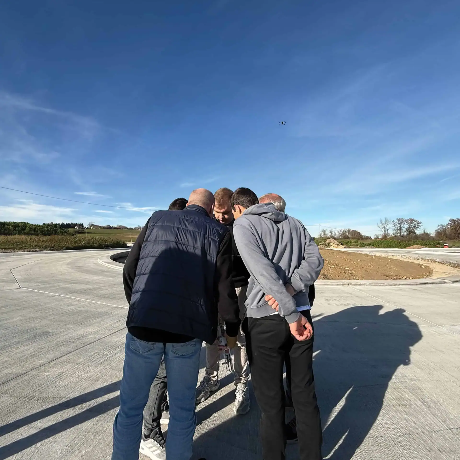 BBSoft® Team bei einer Drohnenaufnahme